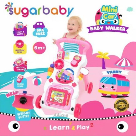 Sugar Baby Baby Walker Mini Car Seri Fred Trunky Vanny Tommie