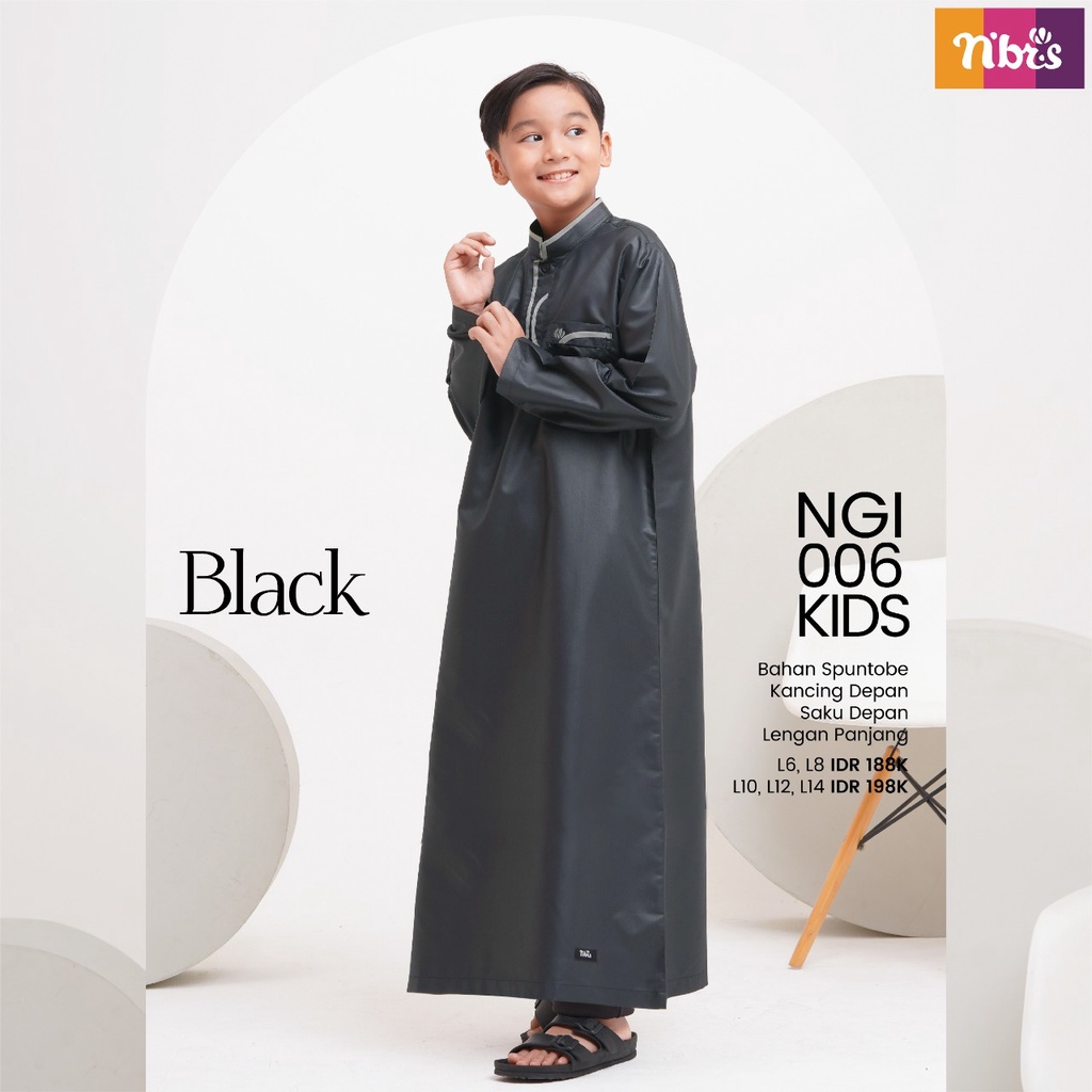 NIBRAS GAMIS IKHWAN NGI 06 &amp; NGI KIDS 06 BAHAN SPUNTOBE JUBAH LAKI - LAKI FASHION MUSLIM