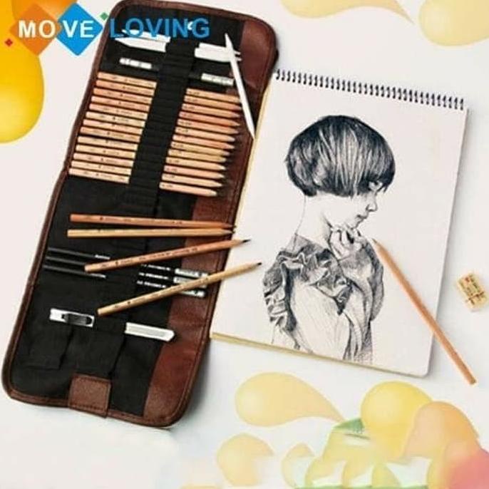 

TERBARUU!! set 29 pensil sektsa gambar sketch drawing pencil free pouch exclusive COD