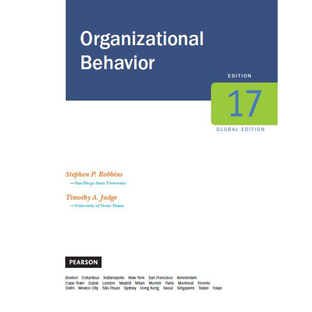 Buku Organizational Behavior Perilaku Organisasi 17th Edition By Stephen Robbins Timothy Judge Shopee Indonesia