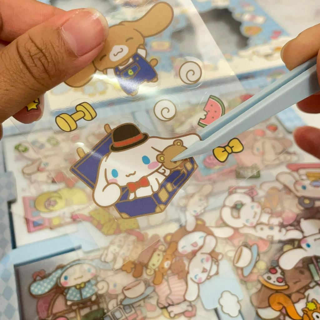 Sticker Sanrio 32 Lembar Lucu Lengkap Variant Melody Purin Cinnamoroll / Stiker Sanrio 1 box Isi 32 Lbr ready 3 Warna Alat Tulis Anak kekinian Kualitas terbaik Bisa Grosir dan COD