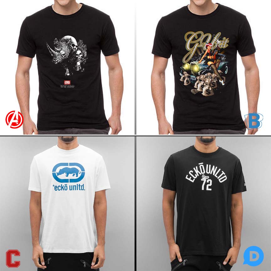 Kaos Ecko UNLTD Casual Tshirt Bahan Katun