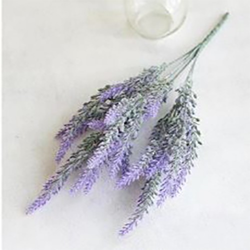 Rangkaian Bunga Plastik Minimalis Hiasan Pot Bunga ARTIFICIAL FLOWER TYPE MESH LAVENDER TANPA POT-LAVEN-Ungu Biru