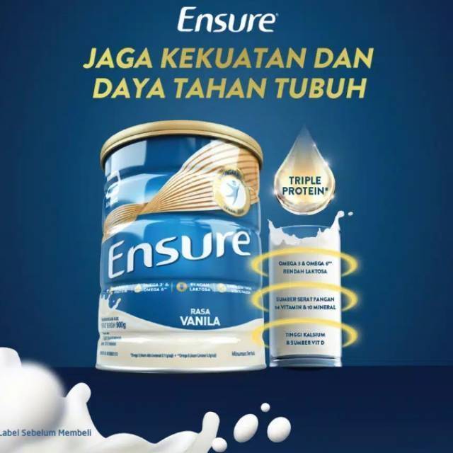 

ENSURE Vanila / Coklat 900gr - PUSAT SUSU Online