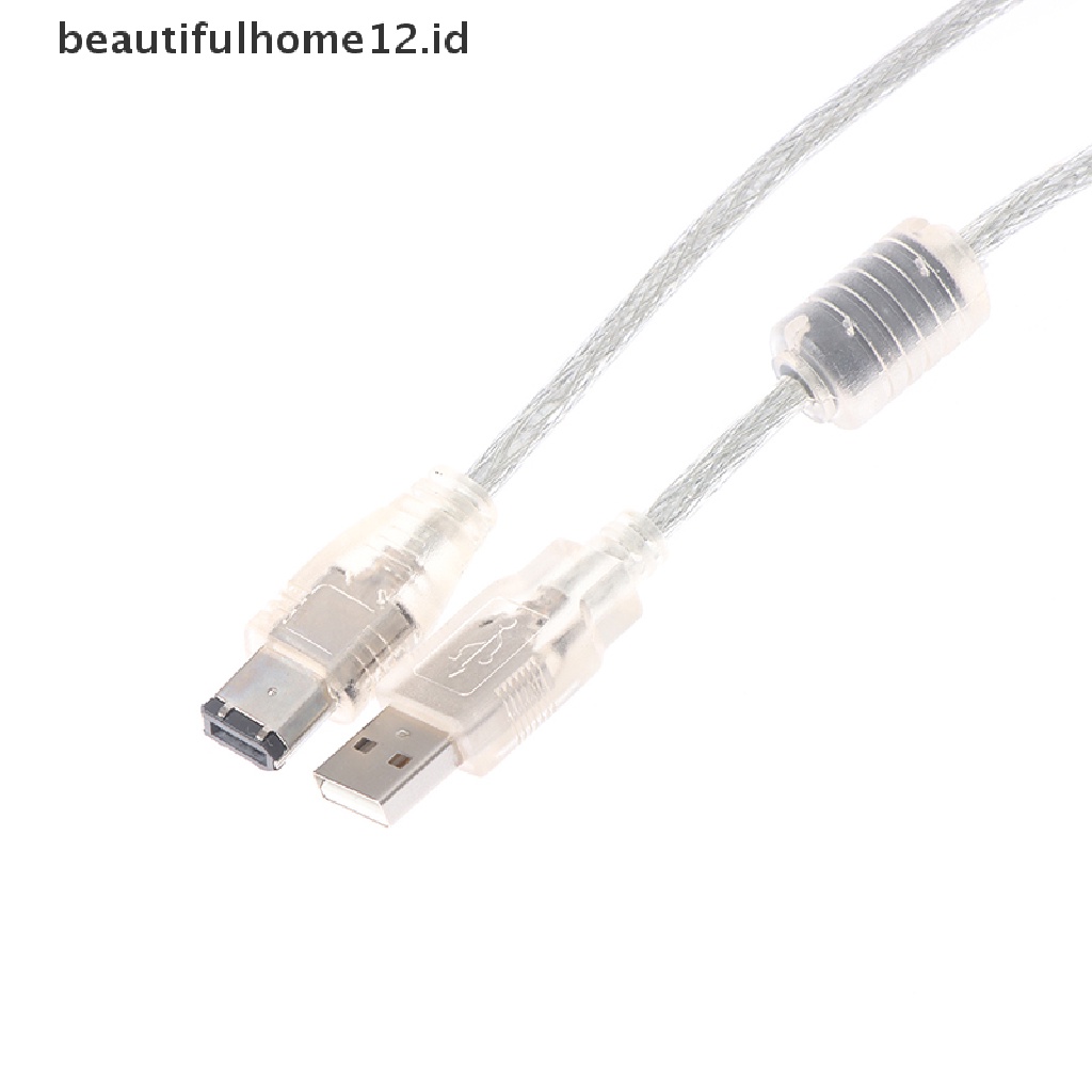 【beautifulhome12.id】 1 X Firewire IEEE 1394 6 Pin Male To USB 2.0 Male Adaptor Convertor Cable Cord .