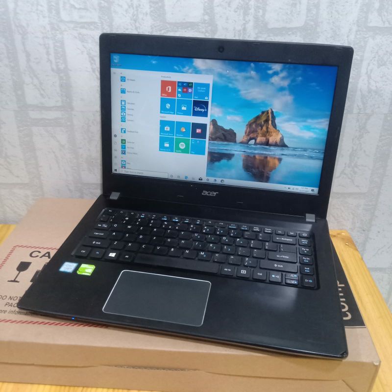 Laptop Acer Aspire E5-475G Core i5-7200U Gen 7th Double Vga Nvidia Geforce 940MX 2GB Ram 4GB HDD 1TB Siap gaming editing