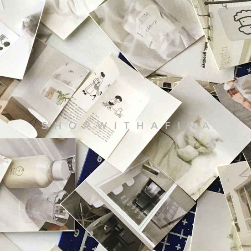 

Sticker Aesthetic | 40 pcs Korean White Aesthetic | SHOPWITHAFINA