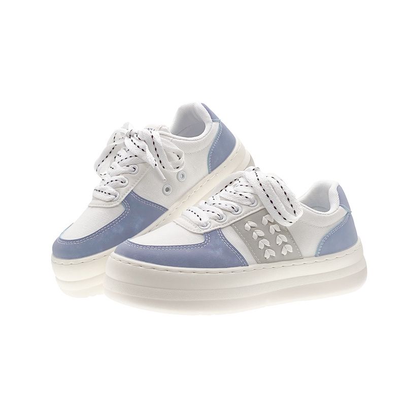 SEVEN_DAY SEPATU SNEAKERS WANITA KOREA IMPORT SPORT SHOES KREM H-655-B I R U