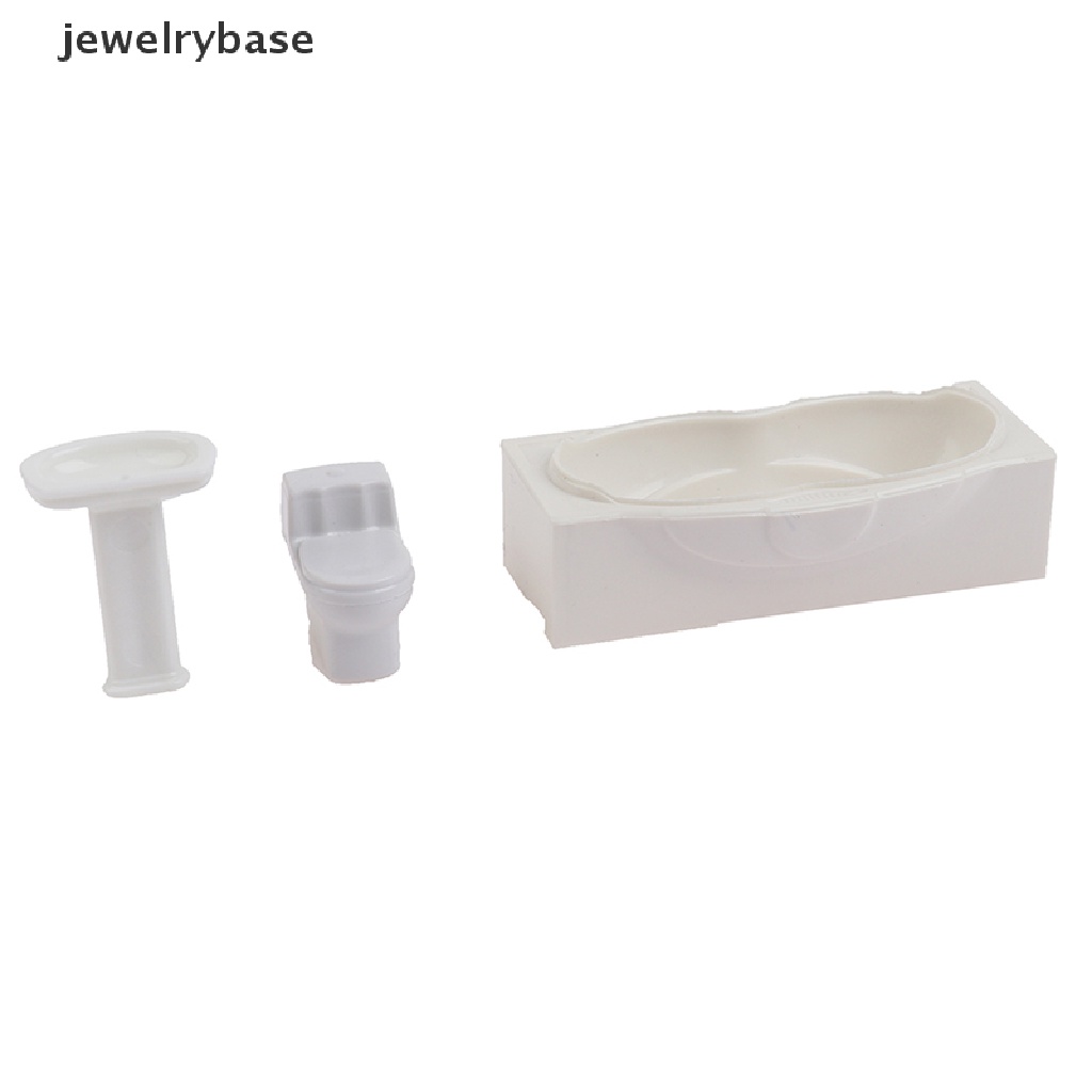 (jewelrybase) Mainan Miniatur Bathtub / Wastafel / Toilet / Kamar Mandi Skala 1: 25 Untuk Aksesoris Rumah Boneka