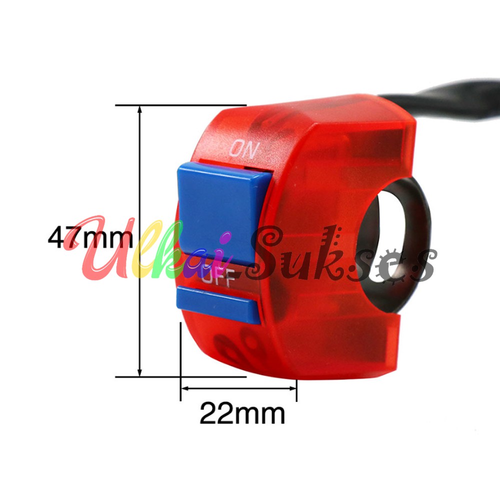 Variasi Aksesoris Saklar Tombol On Off Motor Transparant Universal Murah