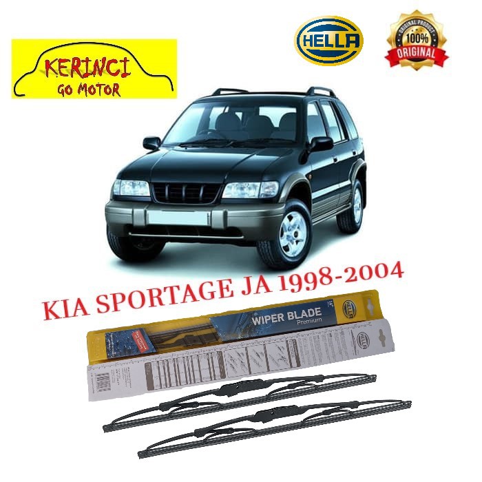 WIPER KIA SPORTAGE JA 1998-2004 HELLA PREMIUM 20&quot; &amp; 20&quot; SEPASANG