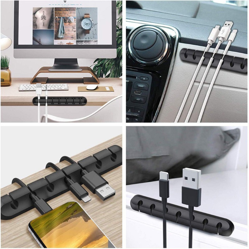Btsg Cable Organizer 3/5pcs Dudukan Kabel Cas Keyboard Mouse Ponsel Desktop