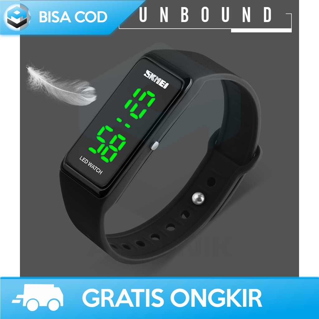 JAM TANGAN PRIA DIGITAL LED WRISTBAND ANTI AIR ORI SKMEI 1265A MURAH