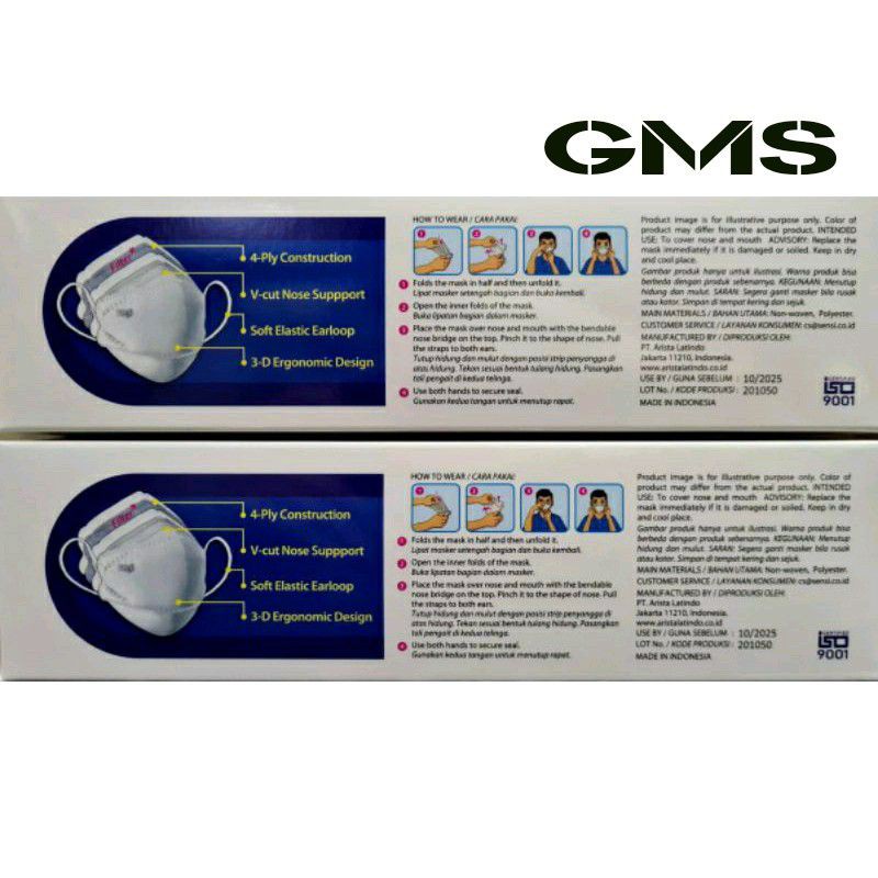 Masker Sensi Convex 4 Ply Per Box isi 20 Pcs / Sensi Convex Mask