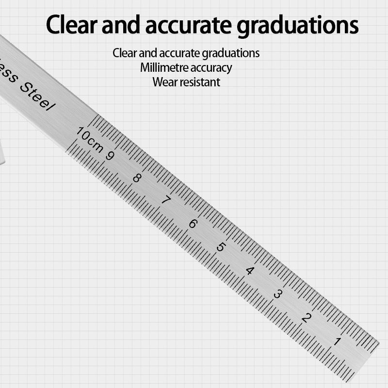 180 Derajat Busur Derajat Stainless Protactor Alat Ukur Sudut 100mm Degree Protractor Busur Protractor Penggaris Jangka