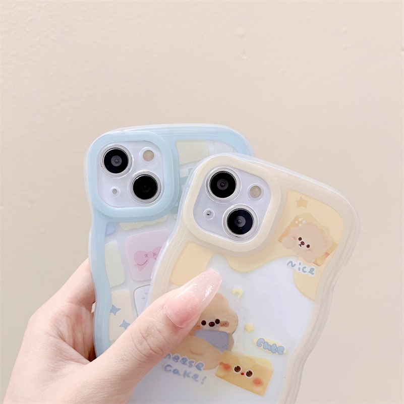 Soft Case Silikon TPU Motif Keju Beruang Untuk iPhone 13 12 11 Pro Max X Xr Xs Max SE 8 7 6 6s Plus