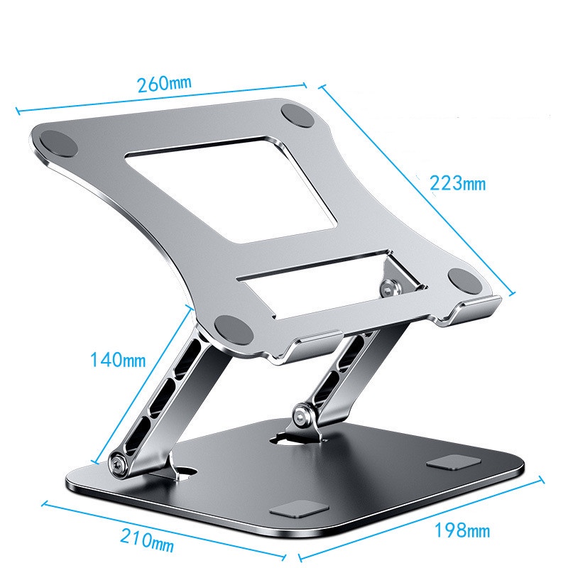 Aluminium Laptop Stand Holder Dudukan Lipat  Liftable Tablet Pendingin Meja Laptop Dapat Disetel Multi-sudut JL