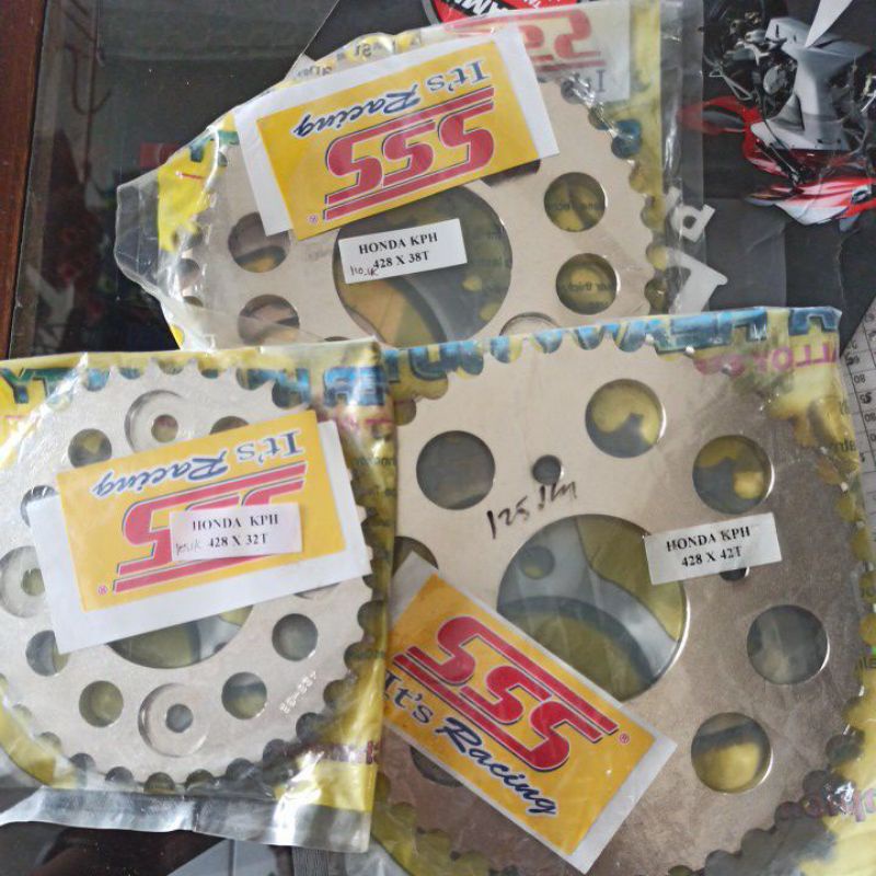 gear belakang sss TK 428 32 - 46 kharisma Supra 125 fit new Revo satria fu fi GSX blade Kirana