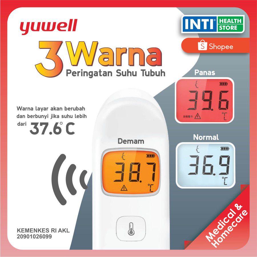 Yuwell | Infrared Thermometer YT 1C | Termometer Non Kontak Thermo Gun