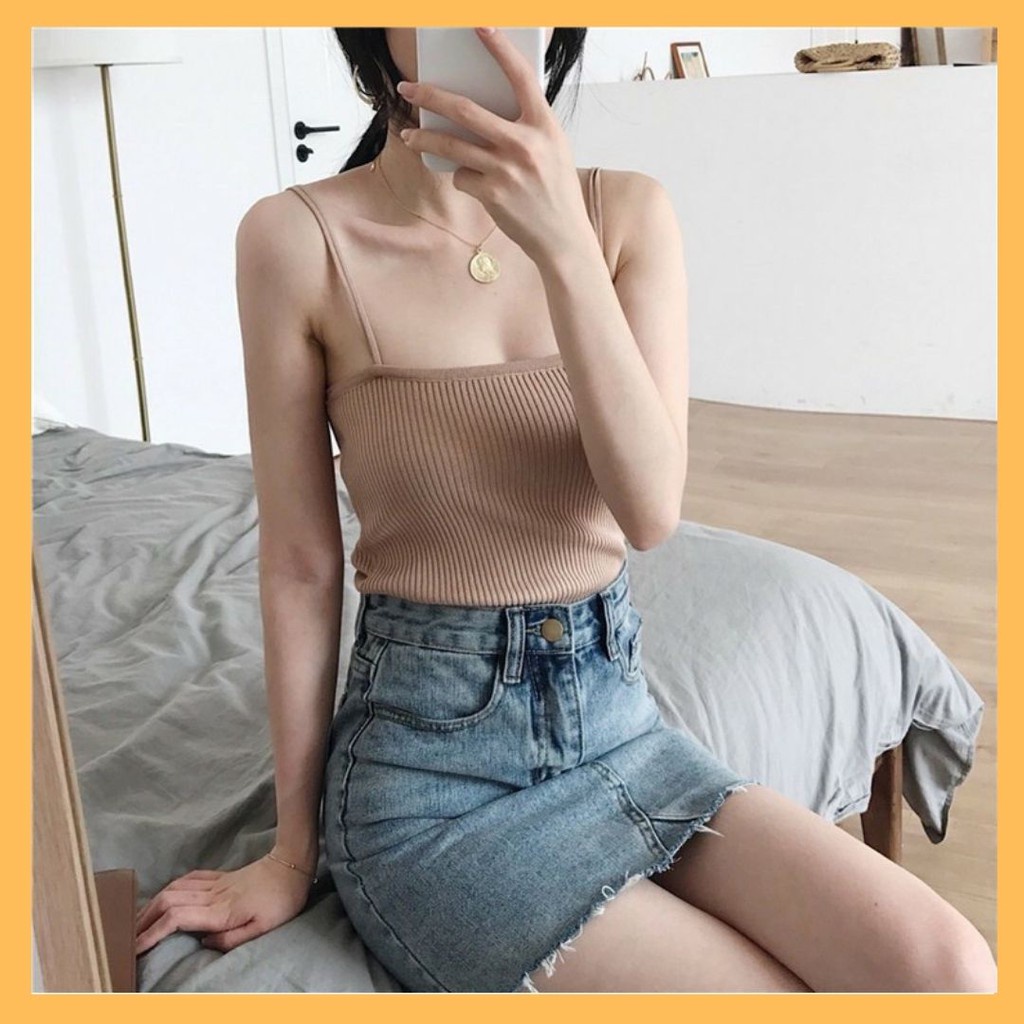 KOREAN TANK TOP RAJUT / TANK TOP RAJUT WANITA / INNER RAJUT WANITA / DALEMAN WANITA