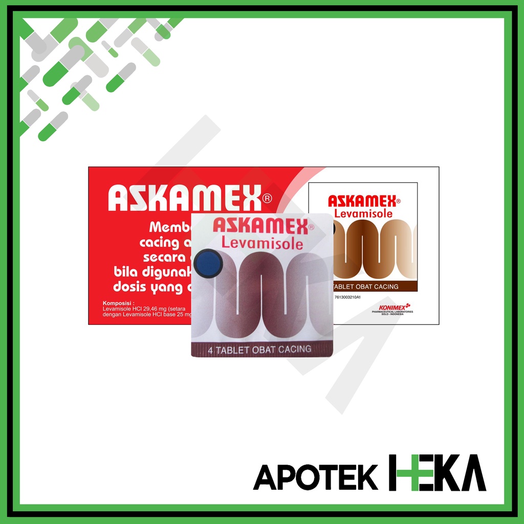 Askamex Tablet Obat Cacing Box isi 50x4 Tablet (SEMARANG)