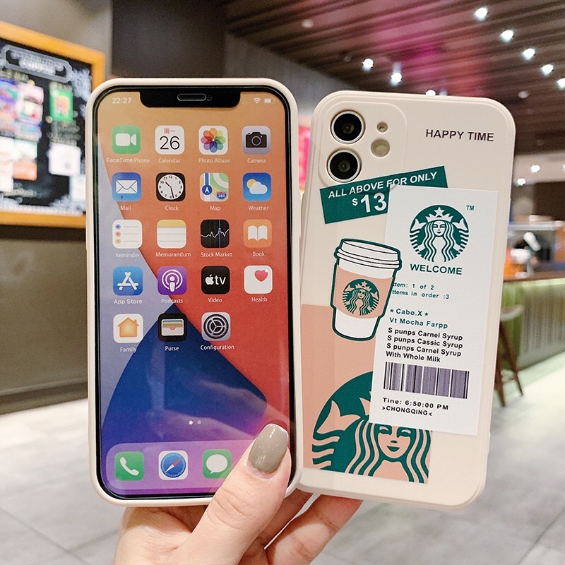 Simple Starbucks Softcase for iphone 7/8+ XS XS Max XR 11 Pro Max 12 Pro Max