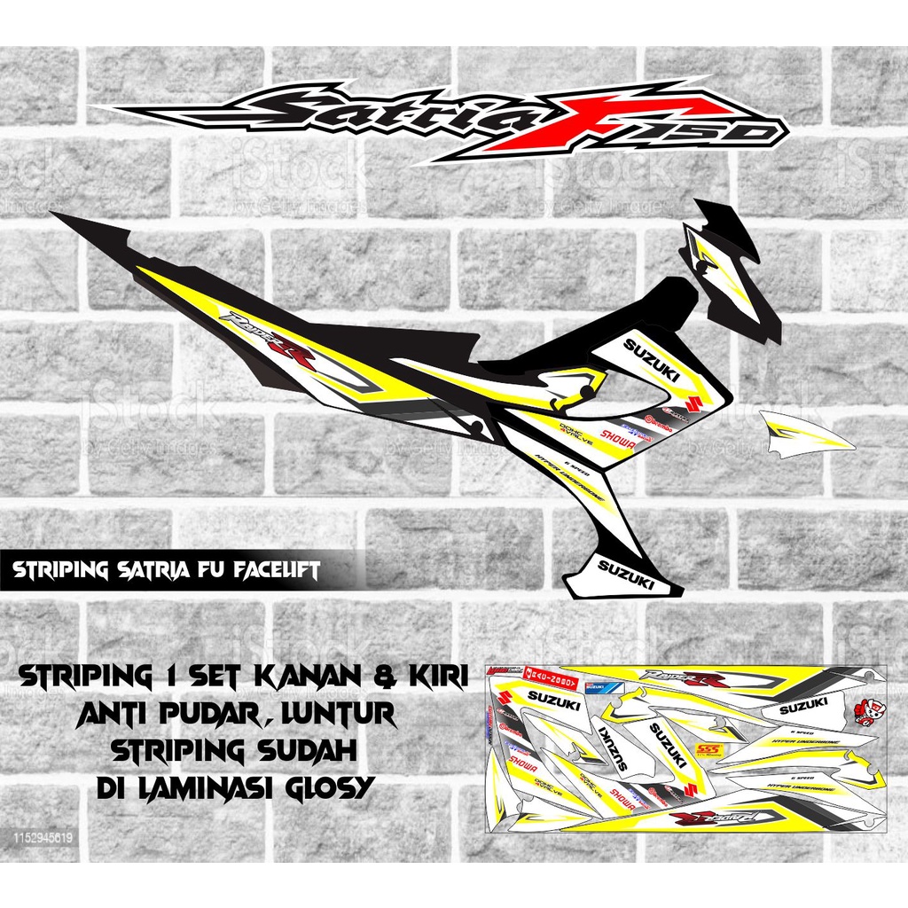 STRIPING STICKER VARIASI MOTOR SATRIA FU FACELIFT