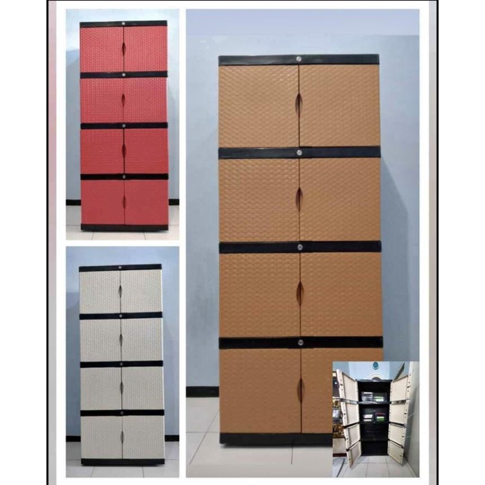 Lemari plastik aquose jumbo susun 4
