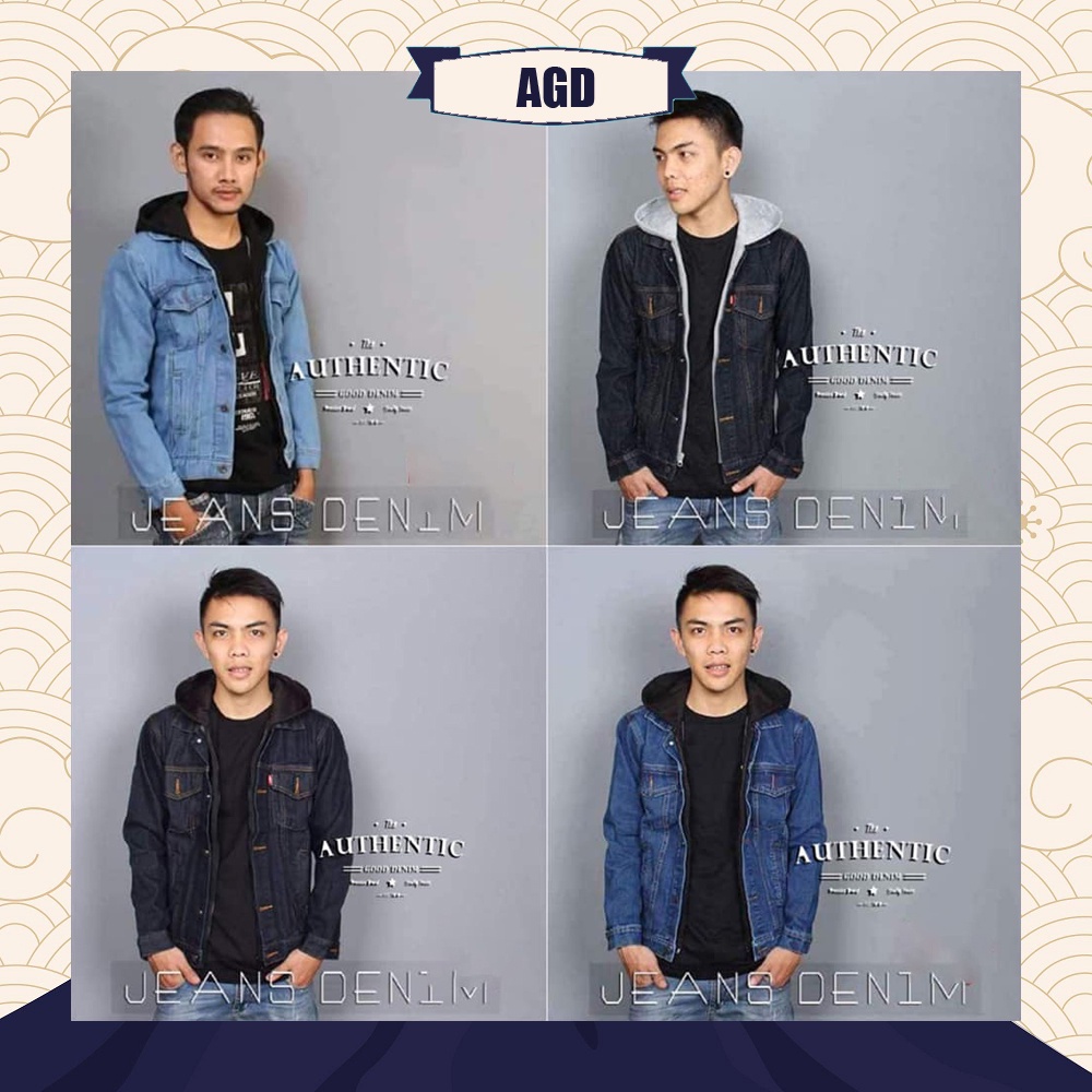 TURUN HARGA  Jaket Denim Ariel / Jaket Jeans Pria / Jaket Jeans Hoodie / Jaket Denim Si Ariel Noah