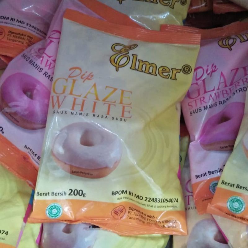 

Elmer Dip Glaze 200 gr Topping Donat/Dekorasi Cake
