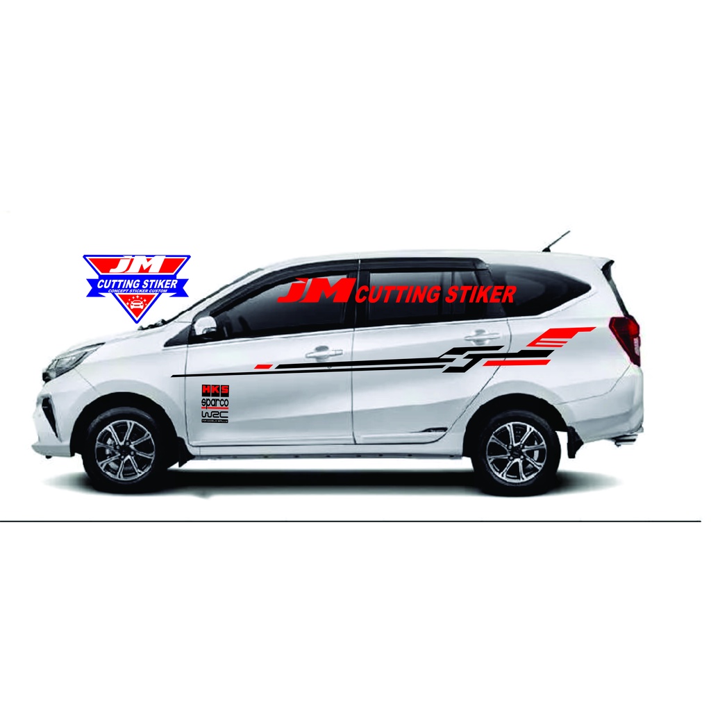 Stiker mobil sigra cutting stiker variasi mobil sigra stiker list body mobil sigra calya avanza