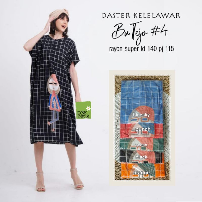 (Semerbak) Baju Tidur Daster Kelelawar Rayon Jumbo Bu Tejo 4 LD 140 Halus Premium Adem Grosir Pajamas pakaian tidur Busui Bumil wanita cewe cantik ibu ibu modern Trendi 2023