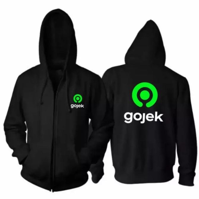 JAKET HOODIE SLETING DISTRO GOJEK OJEK ONLINE POLOS CUSTOM INDONESIA BEST SELLER