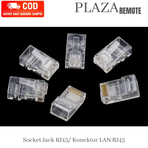 Socket Jack RJ45/ Konektor LAN RJ45 / RJ 45 / RG45 / RG 45 isi 50pc dan 100pc