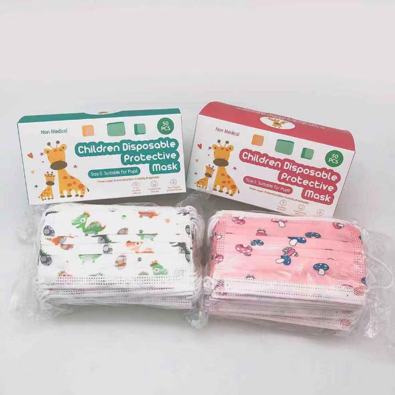 MASKER ANAK 3PLY ISI 50PCS MOTIF RANDOM