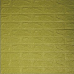 Wallpaper Dinding Foam 3D Kecil Motif Batu Bata / Wallpaper Dinding Foam GM509 / 521 [1KG=26PCS]-LEAF GREEN