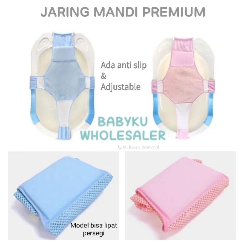 Jaring mandi bayi premium / Alat bantu mandi bayi Baby bath helper