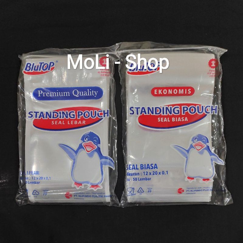 Standing Pouch  Uk 12x20cm, Stand Pouch, Plastik Klip Berdiri, Plastik zipper