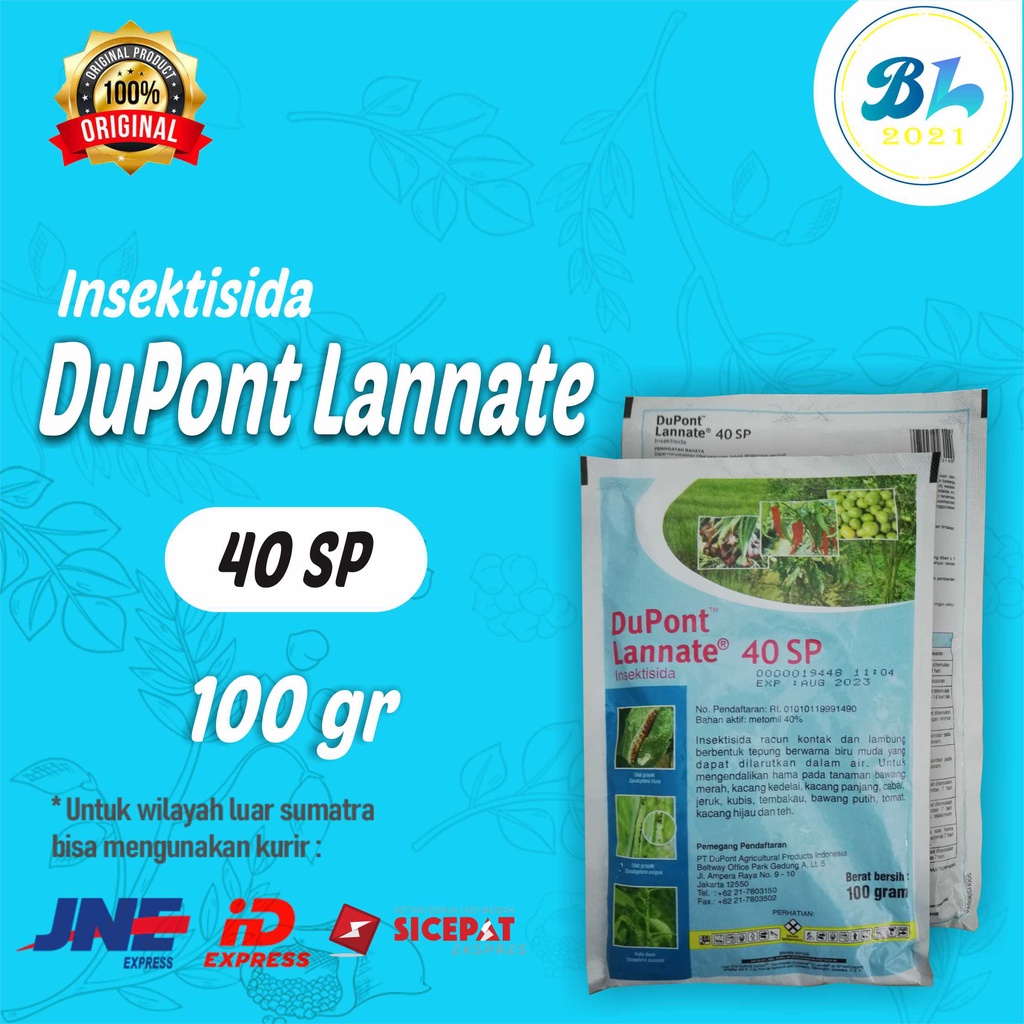 Insektisida Dupont Lannate 40SP 100gr biru untuk mengendalikan hama tanaman