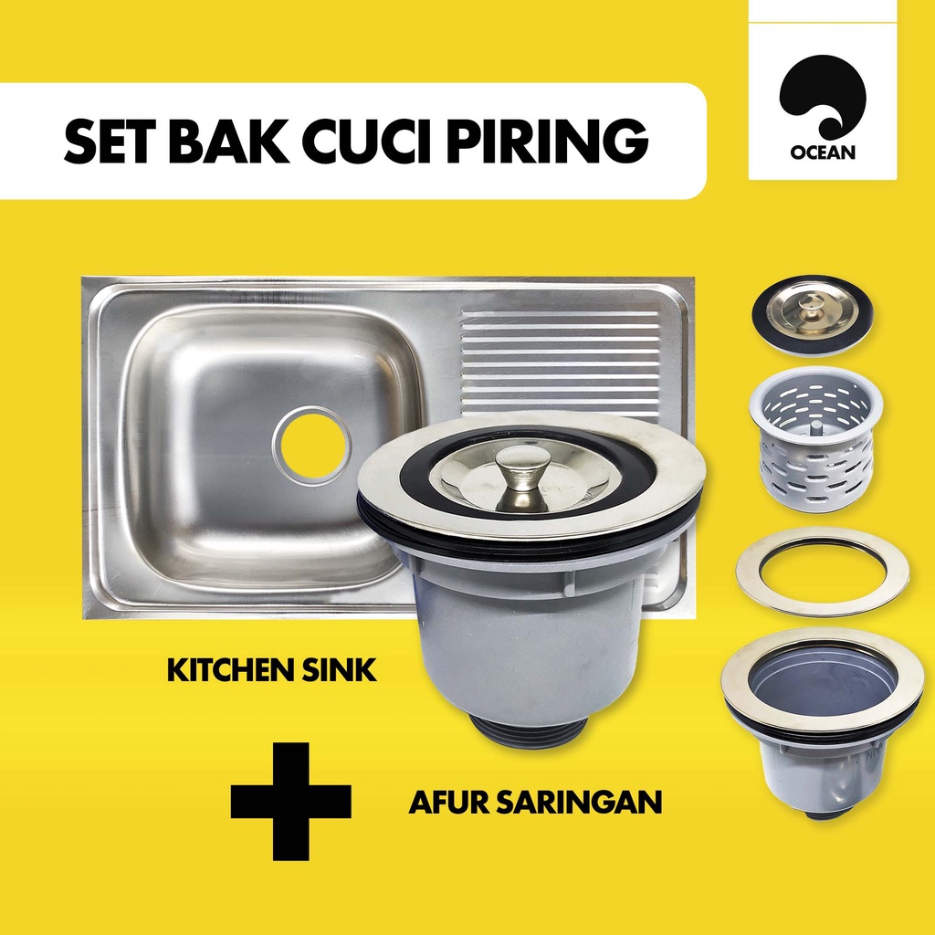 LINK KHUSUS ARMADA TOKO BAK CUCI PIRING KITCHENSINK STAINLESS + AFUR SARINGAN