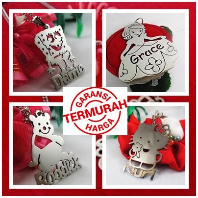 Kalung nama perhiasan nama kartun anti karat anti hitam bisa request nama dan model K-083