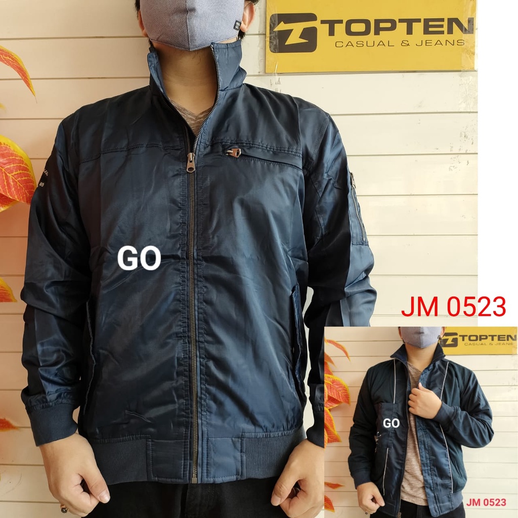 gos TC TOPTEN JAKET PARASUT Cowok Casual Jaket Pria Tebal Cowok Jaket Polos