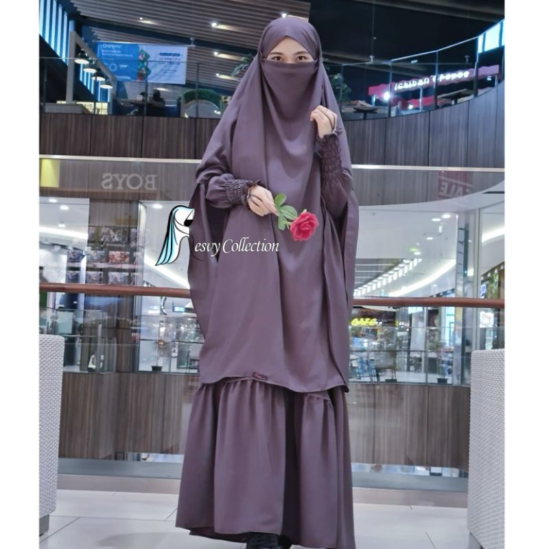 Gamis Set French Khimar Jasmine Set