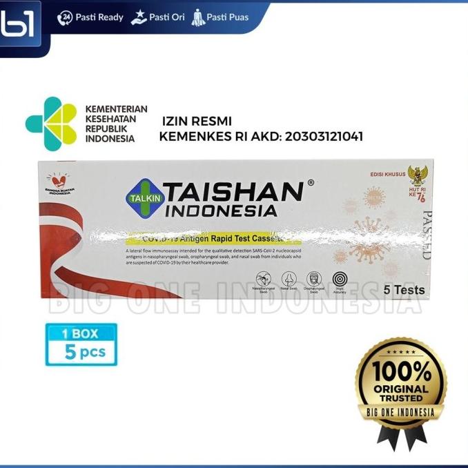 Ready Stock Taishan Rapid Test Swab Antigen (Box Isi 5 Pcs), Special Dwinopraka