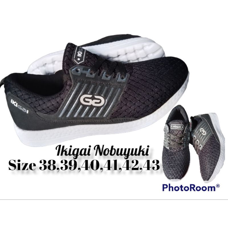 Sepatu pria slip on ikigai nobuyuki hitam