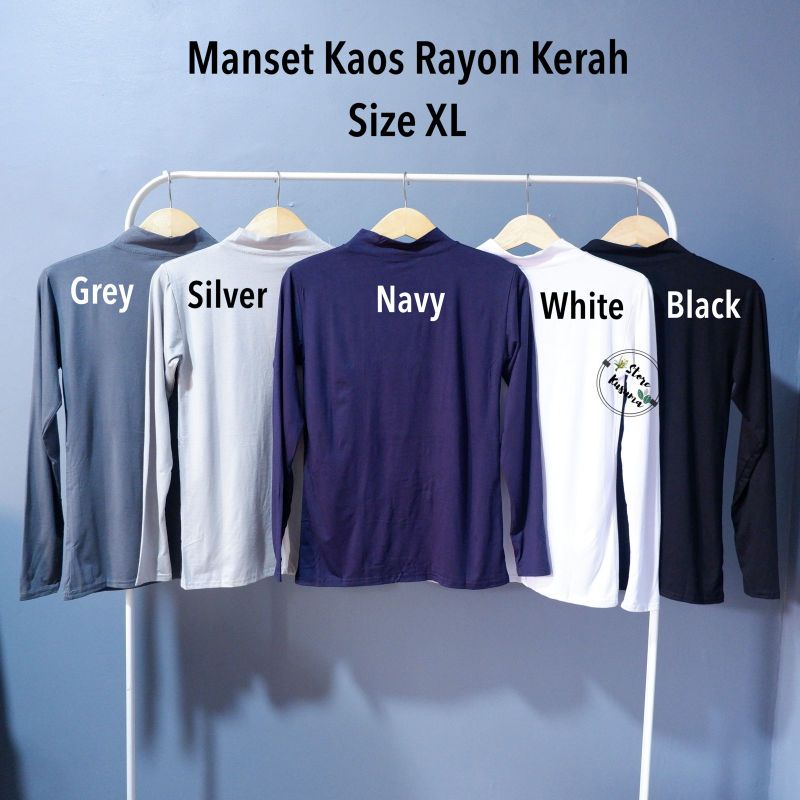 Manset Kaos Rayon Kerah size XL | LD 86cm