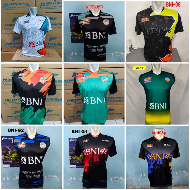 COD kaos voli proliga baju poli proliga BAJU VOLI BNI kaos voli bni baju jersey atasan terpaporit