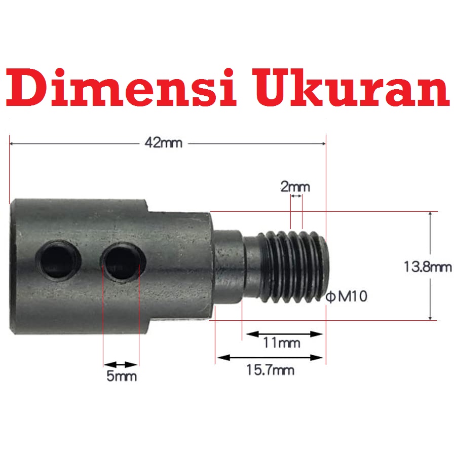 [HAEBOT] Arbor Adapter Konektor Gerinda M10 Set Mandrel Grinder 5 6 6.35 8 10 12 14 16 mm 5mm 6mm 6.35mm 8mm 10mm 12mm 14mm 16mm Chuck Pegangan Holder Table Saw Mini DIY Mesin Potong