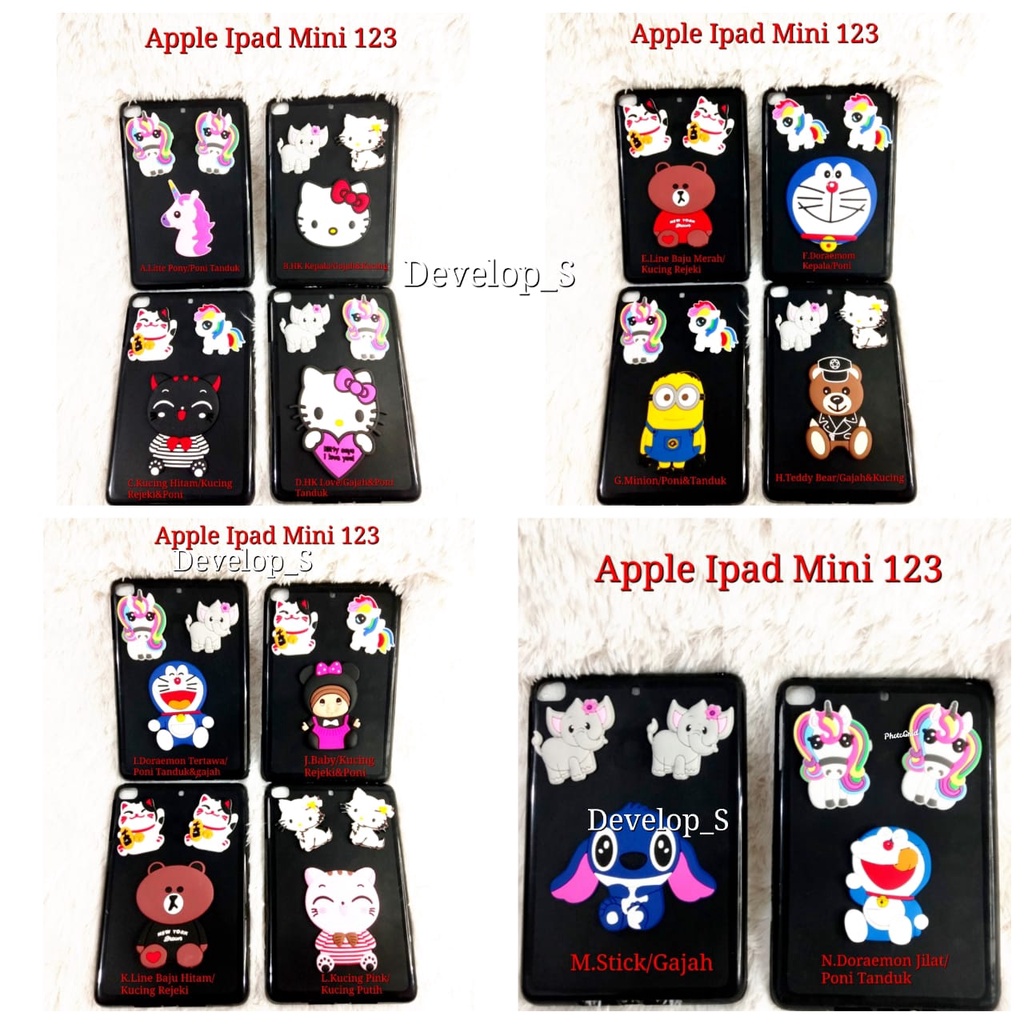 Soft Case Silicon 3Motif Apple Ipad Mini 123 / Ipad Mini 4 - Ipad Mini 5