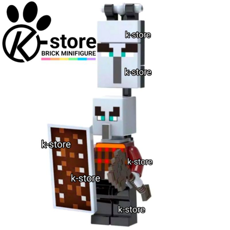 lego minecraft mine craft pillager minifigure